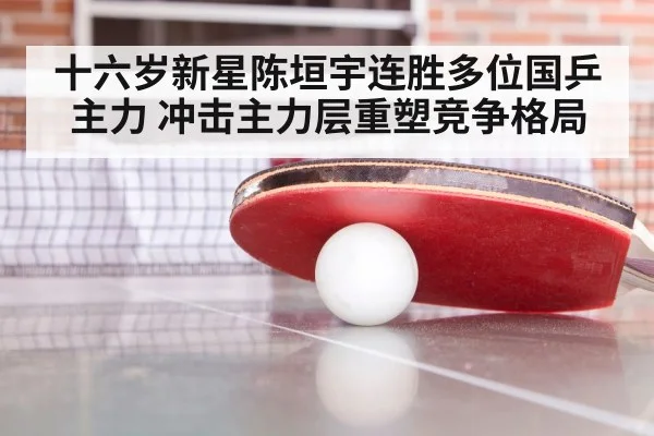 十六岁新星陈垣宇连胜多位国乒主力 冲击主力层重塑竞争格局